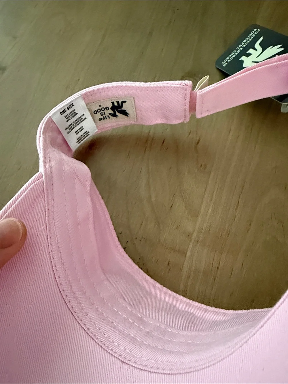 Life Is Good Pink Floral Embroidered Visor